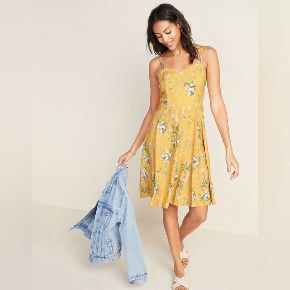 Old Navy Yellow floral dress for women
